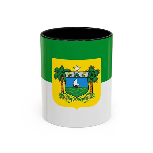 Flag of Rio Grande do Norte Brazil - Accent Coffee Mug 11oz Black - Go Mug Yourself