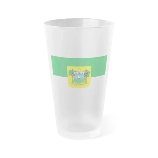 Flag of Rio Grande do Norte Brazil - Frosted Pint Glass 16oz 16oz Frosted - Go Mug Yourself