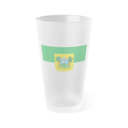 Flag of Rio Grande do Norte Brazil - Frosted Pint Glass 16oz 16oz Frosted - Go Mug Yourself