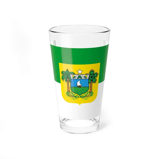 Flag of Rio Grande do Norte Brazil - Pint Glass 16oz 16oz - Go Mug Yourself