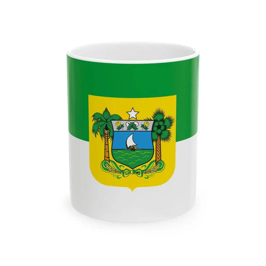 Flag of Rio Grande do Norte Brazil - White Coffee Mug 11oz - Go Mug Yourself