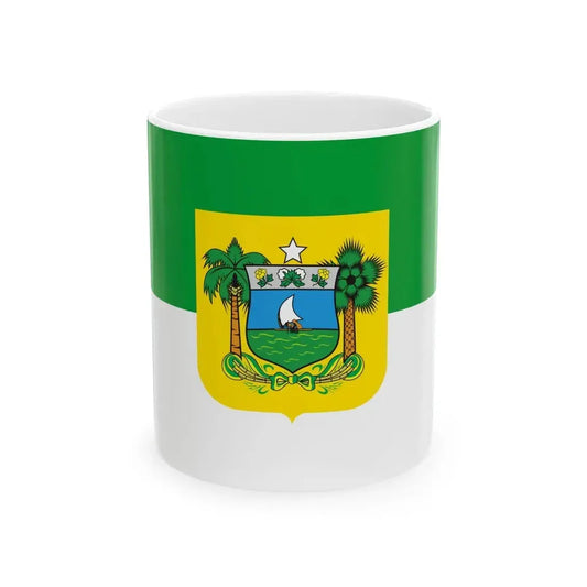 Flag of Rio Grande do Norte Brazil - White Coffee Mug 11oz - Go Mug Yourself