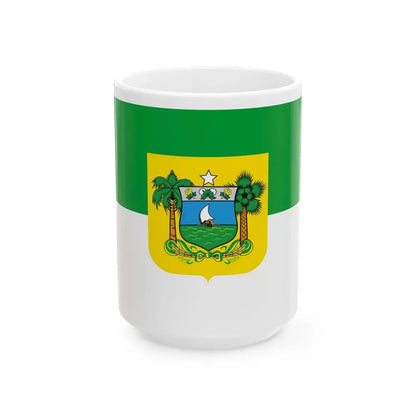Flag of Rio Grande do Norte Brazil - White Coffee Mug 15oz - Go Mug Yourself