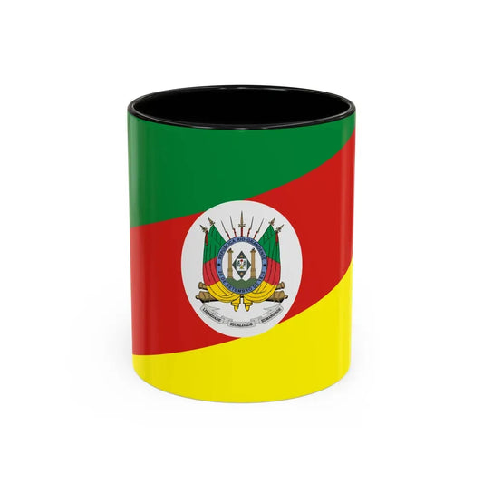 Flag of Rio Grande do Sul Brazil - Accent Coffee Mug 11oz Black - Go Mug Yourself