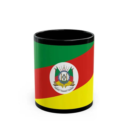 Flag of Rio Grande do Sul Brazil - Black Coffee Mug 11oz - Go Mug Yourself