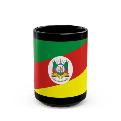 Flag of Rio Grande do Sul Brazil - Black Coffee Mug 15oz - Go Mug Yourself