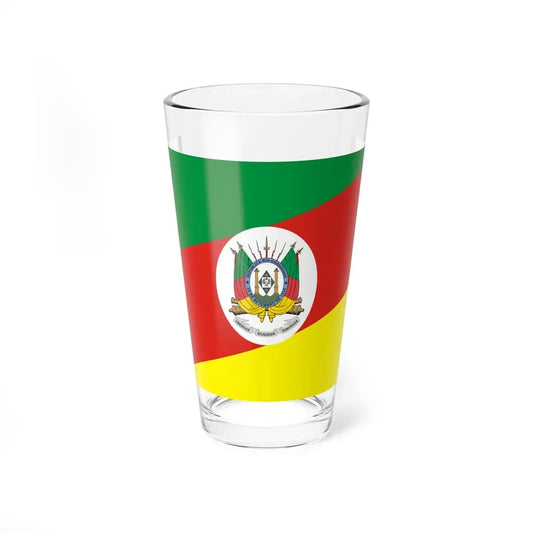 Flag of Rio Grande do Sul Brazil - Pint Glass 16oz 16oz - Go Mug Yourself