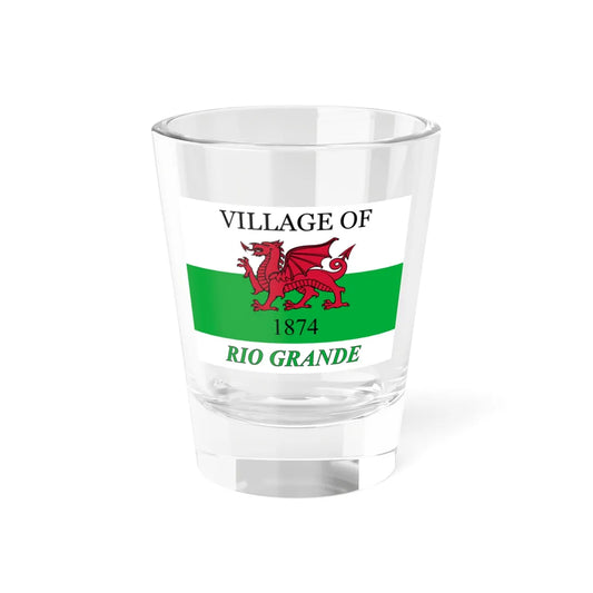 Flag of Rio Grande Ohio (United States) Shot Glass 1.5oz 1.5oz - Go Mug Yourself