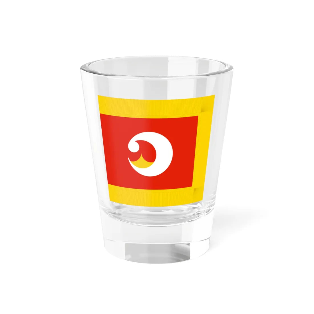 Flag of Rishiri Hokkaido fringed (Japan) Shot Glass 1.5oz 1.5oz - Go Mug Yourself