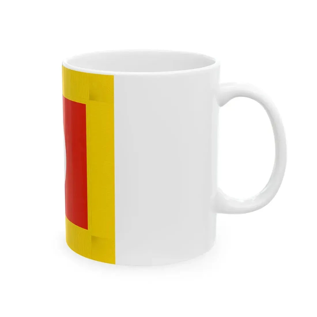 Flag of Rishiri Hokkaido fringed (Japan) White Coffee Mug - Go Mug Yourself
