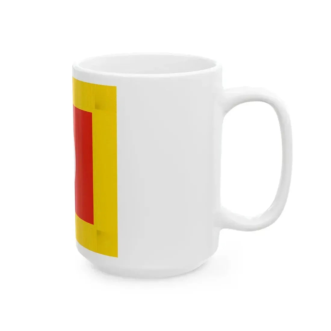 Flag of Rishiri Hokkaido fringed (Japan) White Coffee Mug - Go Mug Yourself