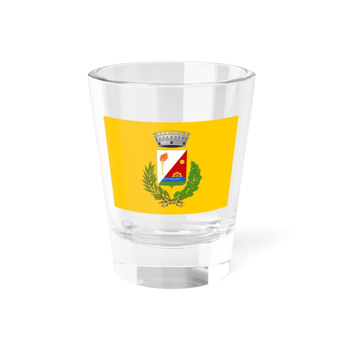 Flag of Riva del Po (Italy) Shot Glass 1.5oz 1.5oz - Go Mug Yourself