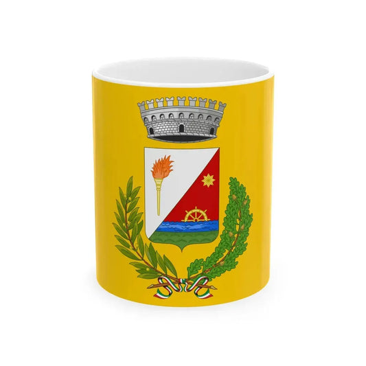 Flag of Riva del Po (Italy) White Coffee Mug 11oz - Go Mug Yourself