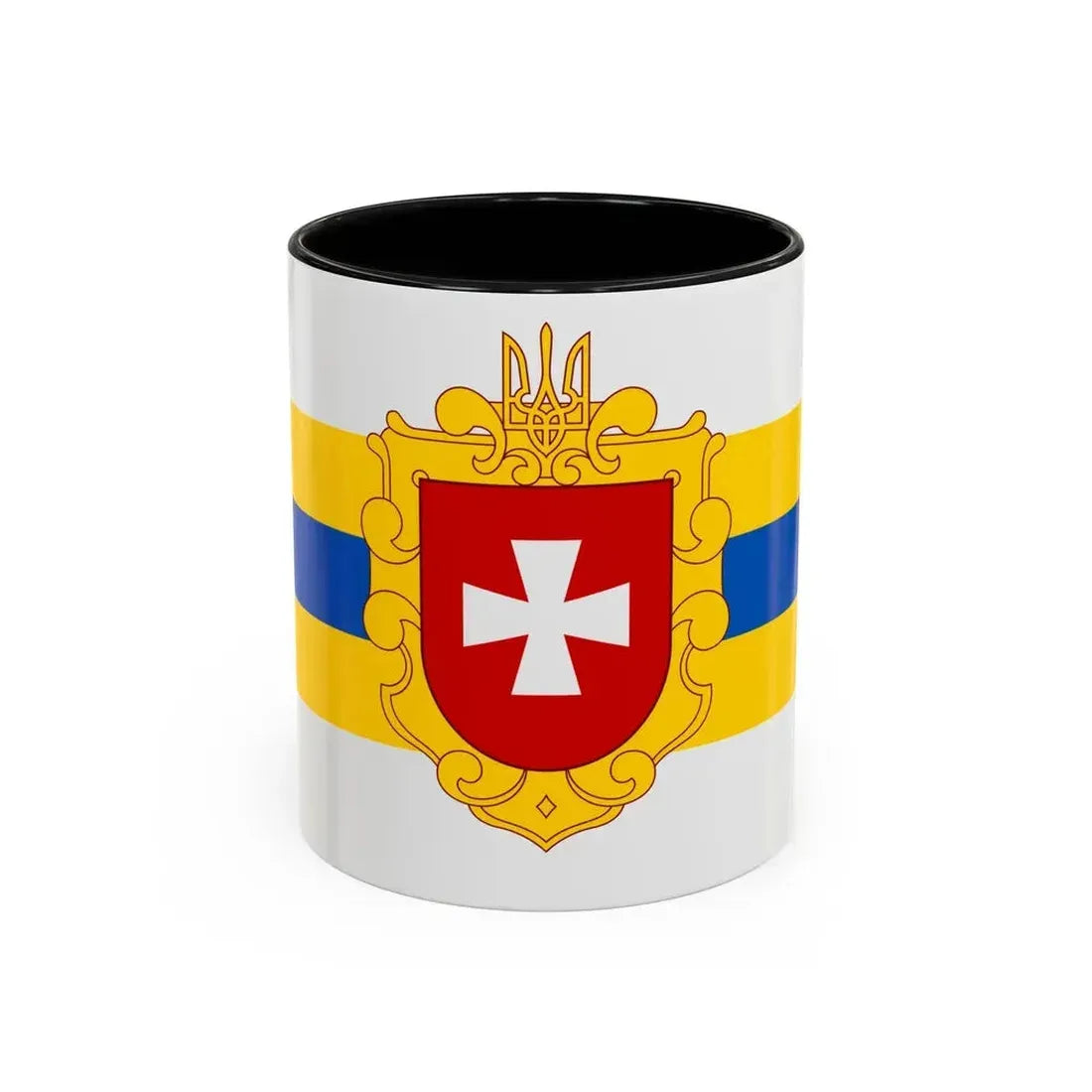 Flag of Rivne Oblast Ukraine - Accent Coffee Mug 11oz Black - Go Mug Yourself