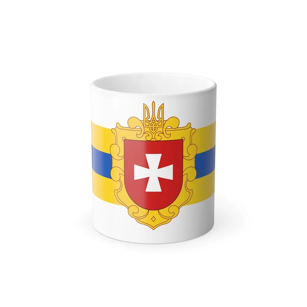 Flag of Rivne Oblast Ukraine - Color Changing Coffee Mug-11oz-Go Mug Yourself