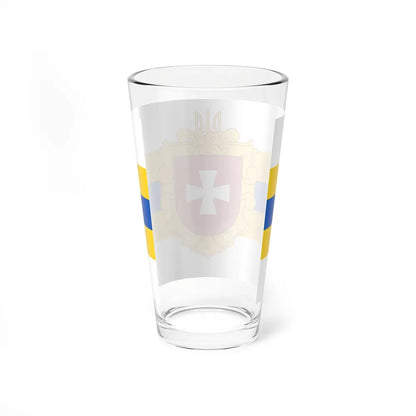 Flag of Rivne Oblast Ukraine - Pint Glass 16oz-Go Mug Yourself