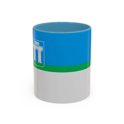 Flag of Rivne Ukraine - Accent Coffee Mug 11oz Light Blue - Go Mug Yourself