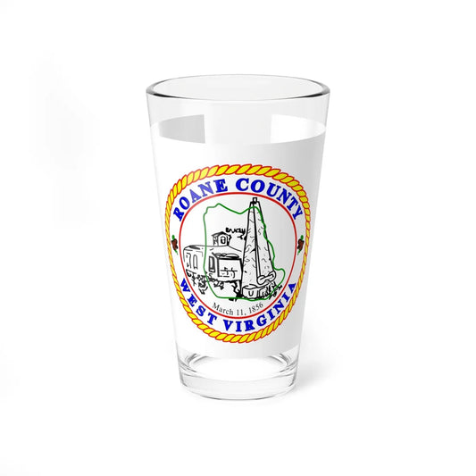 Flag of Roane County West Virginia (United States) Pint Glass 16oz 16oz - Go Mug Yourself