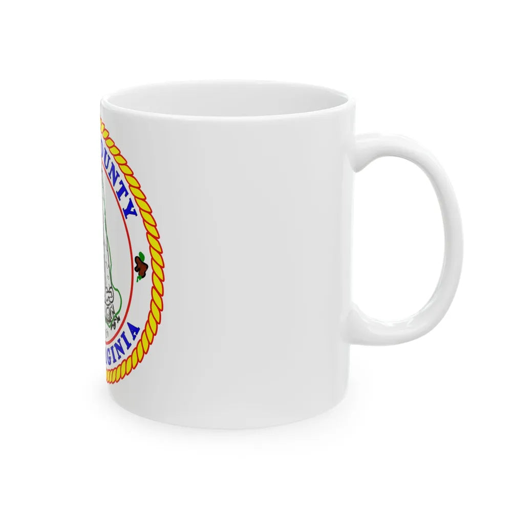 Flag of Roane County West Virginia (United States) White Coffee Mug - Go Mug Yourself
