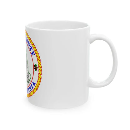 Flag of Roane County West Virginia (United States) White Coffee Mug - Go Mug Yourself