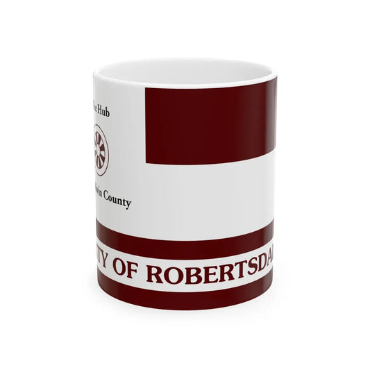 Flag of Robertsdale Alabama (United States) White Coffee Mug 11oz - Go Mug Yourself