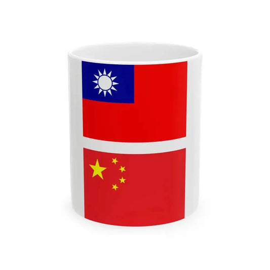 Flag of ROC and PRC 2 (China) White Coffee Mug 11oz - Go Mug Yourself