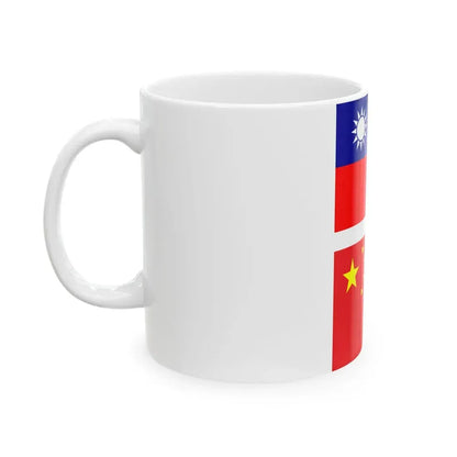 Flag of ROC and PRC 2 (China) White Coffee Mug - Go Mug Yourself