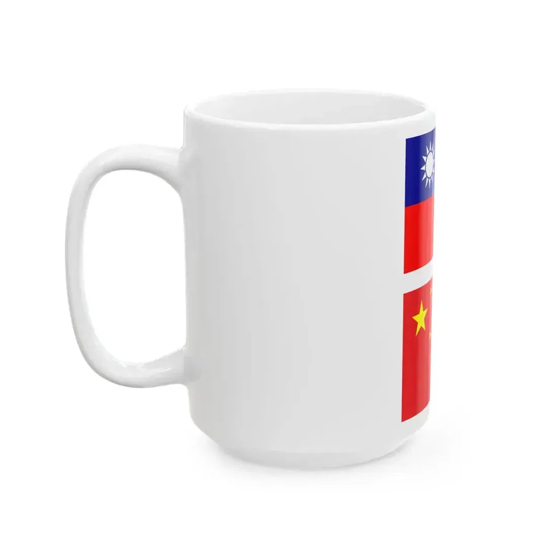 Flag of ROC and PRC 2 (China) White Coffee Mug - Go Mug Yourself