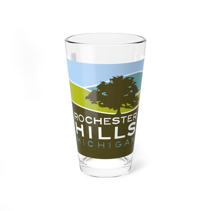 Flag of Rochester Hills Michigan (United States) Pint Glass 16oz 16oz - Go Mug Yourself