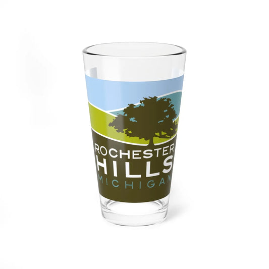 Flag of Rochester Hills Michigan (United States) Pint Glass 16oz 16oz - Go Mug Yourself