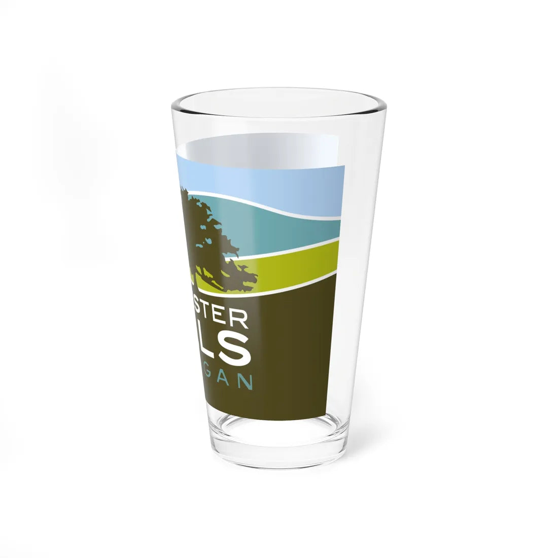 Flag of Rochester Hills Michigan (United States) Pint Glass 16oz - Go Mug Yourself