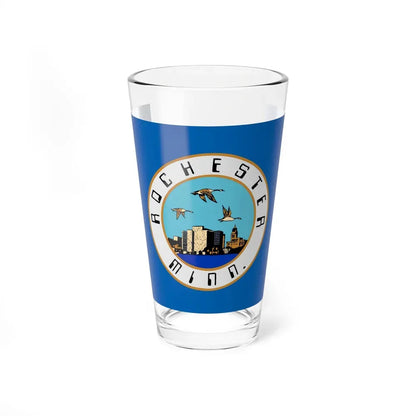 Flag of Rochester, Minnesota - Pint Glass 16oz 16oz - Go Mug Yourself