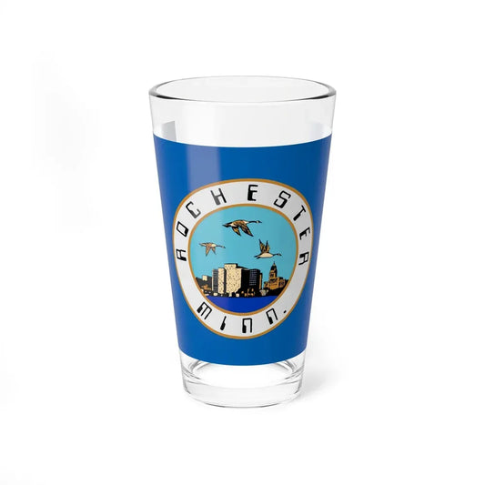 Flag of Rochester, Minnesota - Pint Glass 16oz 16oz - Go Mug Yourself
