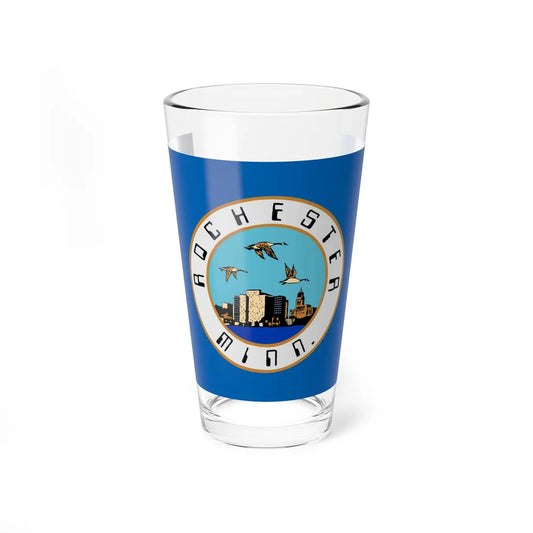 Flag of Rochester Minnesota (United States) Pint Glass 16oz 16oz - Go Mug Yourself