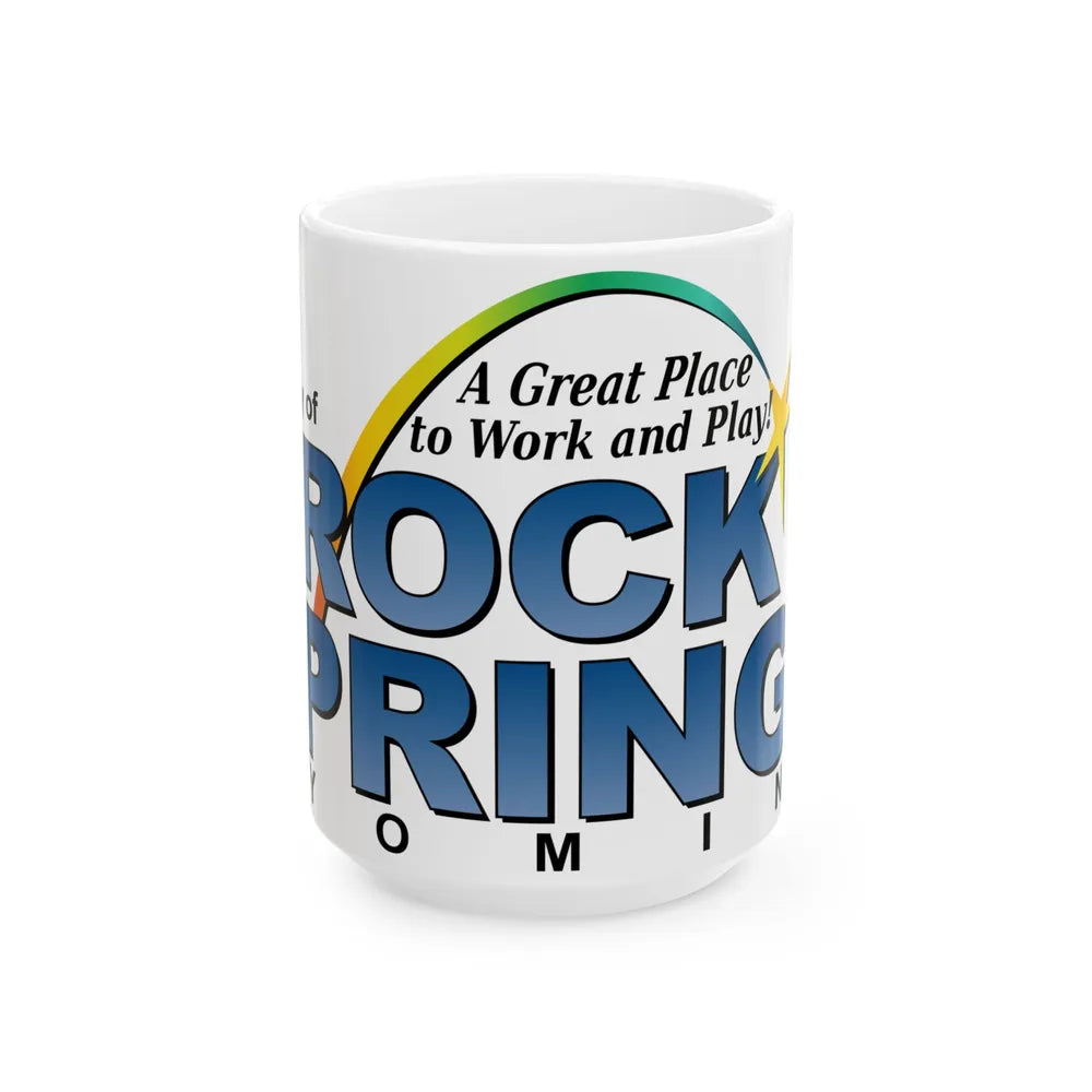 Flag of Rock Springs Wyoming (United States) White Coffee Mug 15oz - Go Mug Yourself