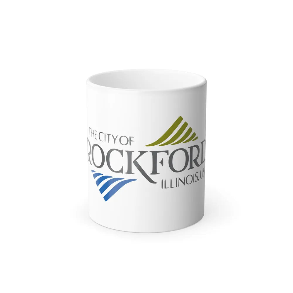 Flag of Rockford, Illinois - Color Changing Coffee Mug-11oz-Go Mug Yourself