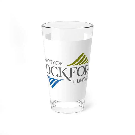 Flag of Rockford Illinois (United States) Pint Glass 16oz 16oz - Go Mug Yourself