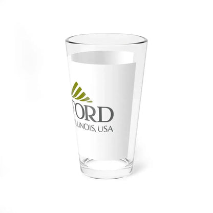 Flag of Rockford Illinois (United States) Pint Glass 16oz - Go Mug Yourself