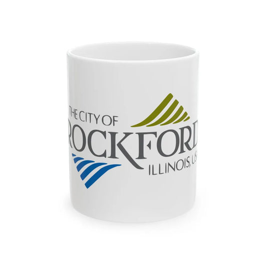 Flag of Rockford Illinois (United States) White Coffee Mug 11oz - Go Mug Yourself