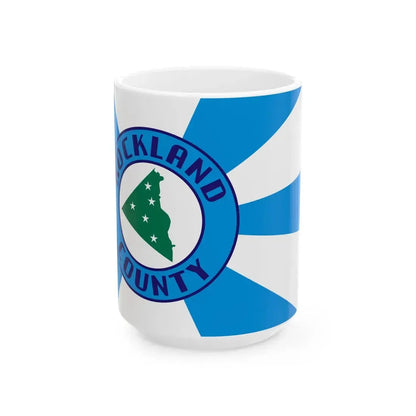 Flag of Rockland County New York (United States) White Coffee Mug 15oz - Go Mug Yourself