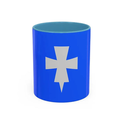 Flag of Rogaland Norway - Accent Coffee Mug 11oz Light Blue - Go Mug Yourself