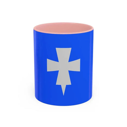 Flag of Rogaland Norway - Accent Coffee Mug 11oz Pink - Go Mug Yourself