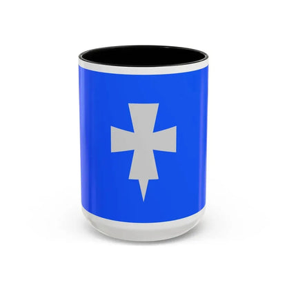 Flag of Rogaland Norway - Accent Coffee Mug 15oz Black - Go Mug Yourself