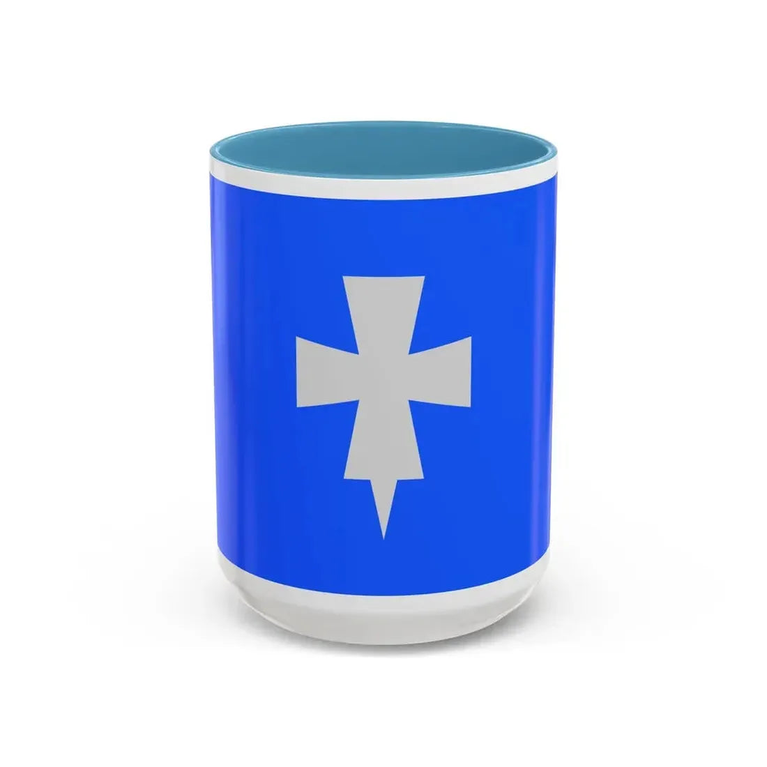 Flag of Rogaland Norway - Accent Coffee Mug 15oz Light Blue - Go Mug Yourself