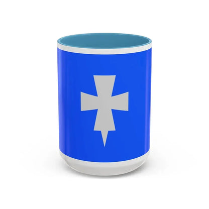 Flag of Rogaland Norway - Accent Coffee Mug 15oz Light Blue - Go Mug Yourself