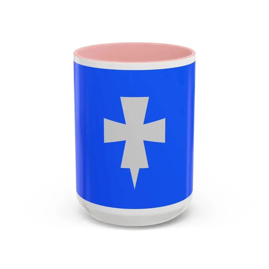 Flag of Rogaland Norway - Accent Coffee Mug 15oz Pink - Go Mug Yourself