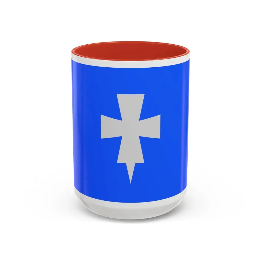 Flag of Rogaland Norway - Accent Coffee Mug 15oz Red - Go Mug Yourself