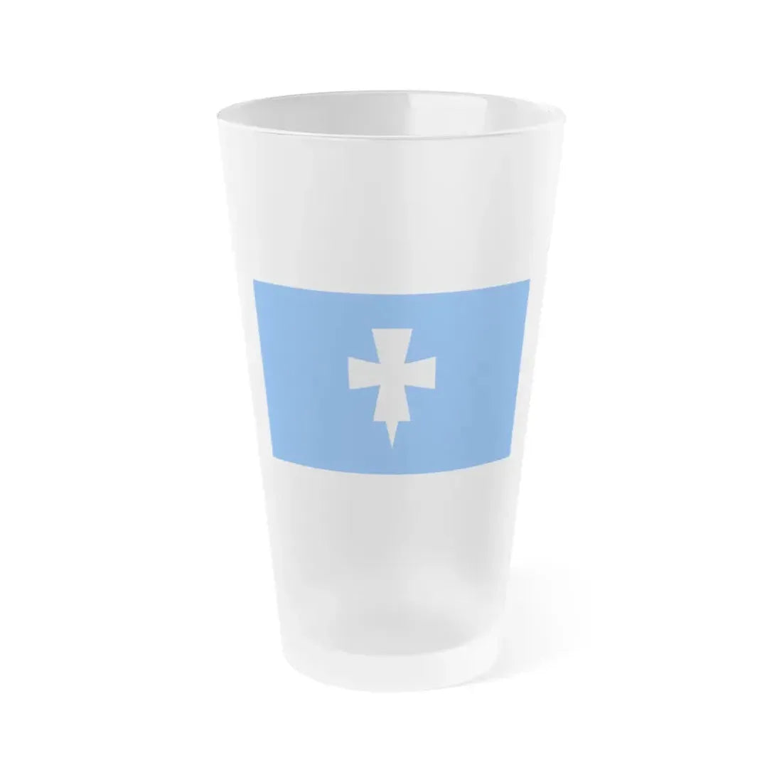 Flag of Rogaland Norway - Frosted Pint Glass 16oz 16oz Frosted - Go Mug Yourself