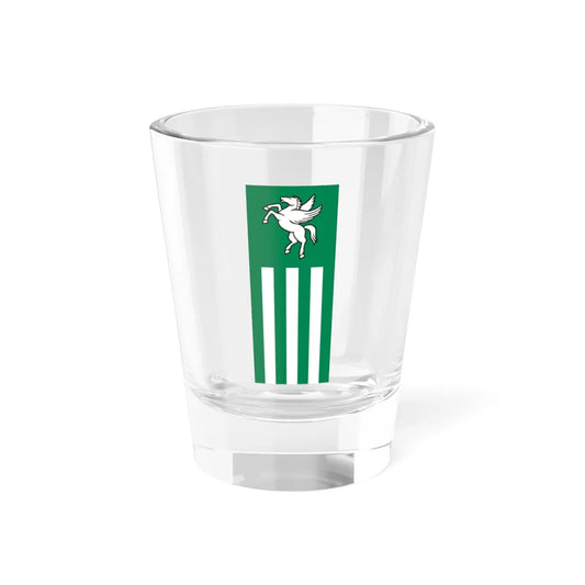 Flag of Rogaska Slatina vertical (Slovenia) Shot Glass 1.5oz 1.5oz - Go Mug Yourself
