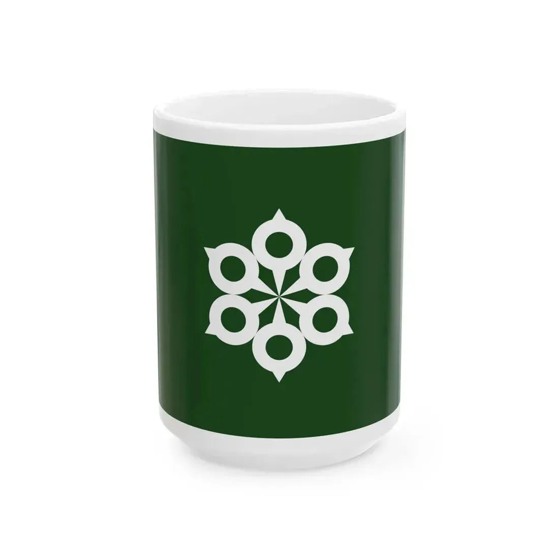 Flag of Rokunohe Aomori (Japan) White Coffee Mug 15oz - Go Mug Yourself